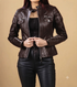 Women MK Real Leather Biker Quilted Jacket Soft Lambskin Style - 503