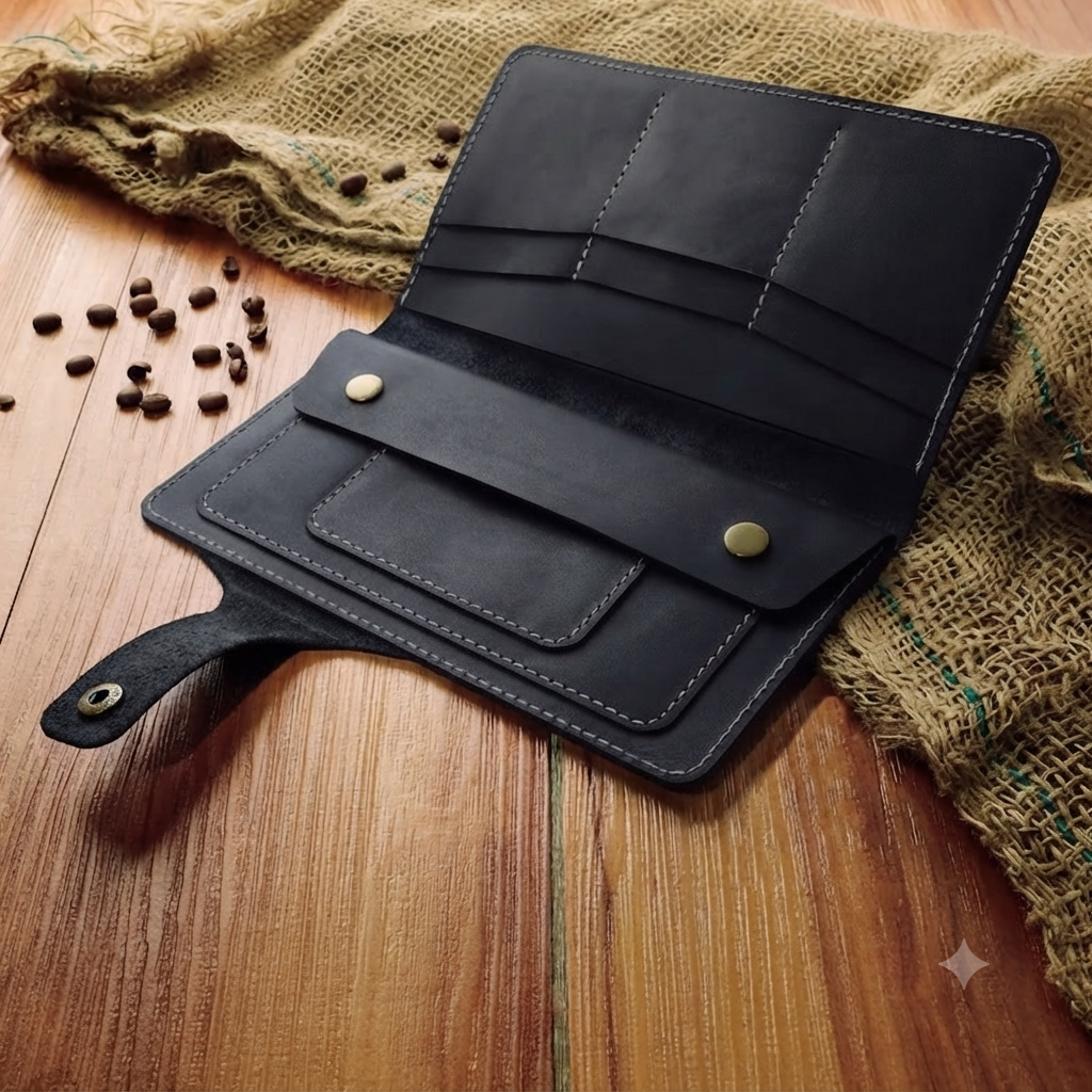 Ladies Organiser Purse - Real Leather Wallet with Mobile Phone Compartment