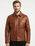 Men TF Real Leather Shirt Style Leather Jacket - 1154 black