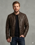 Men ABD Cafe Racer Biker Leather Jacket Style - 706