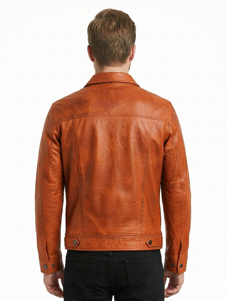 Men LP Biker cafe racer Real Leather Jacket Style - 450