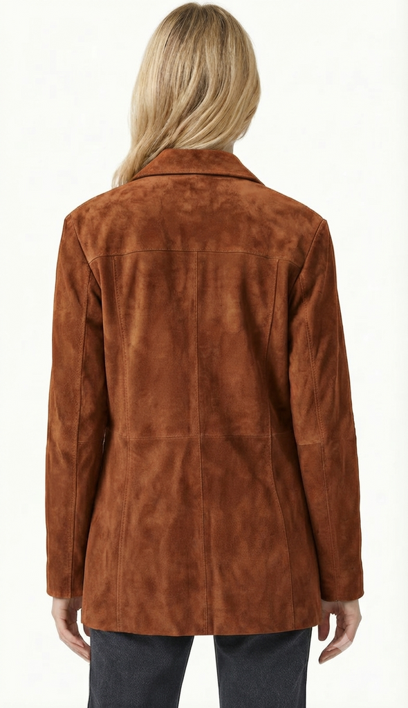 Women Victoria Oversize Coat Blazer Suede Leather - Premium luxury with style - 1062