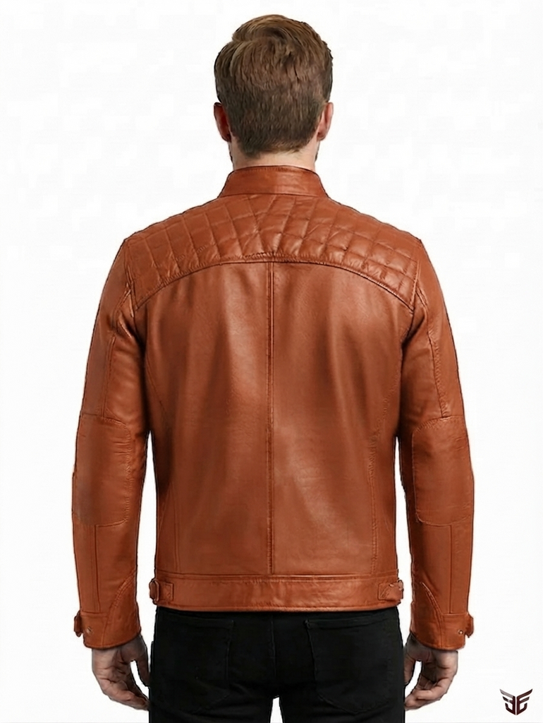 Men ATX Cafe Racer Biker Leather Jacket Style - 329