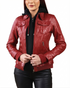 Women Betty Real Leather Hooded Biker Jacket Soft Lambskin Style - 822