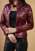 Women MK Real Leather Biker Quilted Jacket Soft Lambskin Style - 503