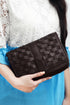 Women Leather Brown Vintage Clutch Bag Purse Braided Evening Bag for Party Genuine Cowhide Leather
