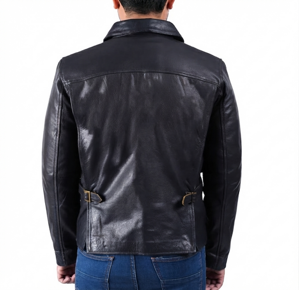 Men Raiders of The Lost Indiana Jacket Vintage Brown Distressed Leather Harrison Jacket Style - 998