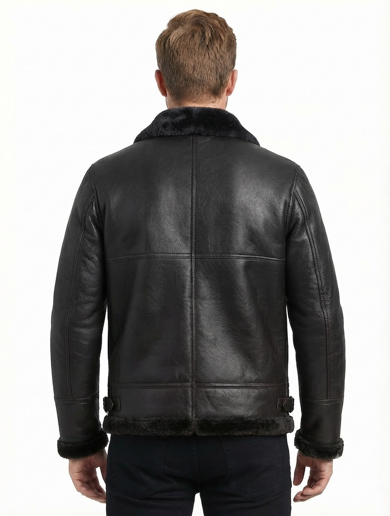 Men B3 lambskin Leather with Synthetic Fur Lining Style - 931
