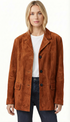 Women Victoria Oversize Coat Blazer Suede Leather - Premium luxury with style - 1062
