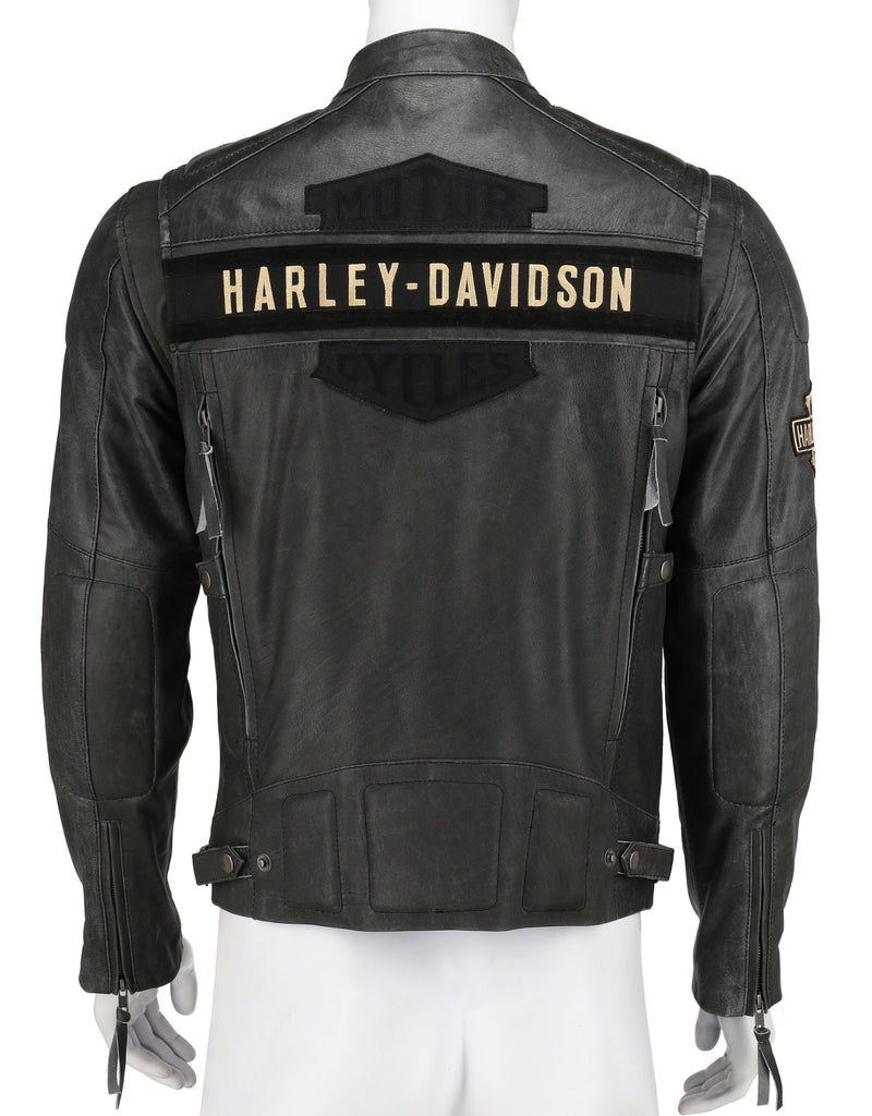 Men Harley Davidson Passing Link Biker Real Leather Jacket Style - 735