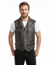 Men Hell on Wheels Cullen Bohannon Real Distressed Leather Vest Style - 295