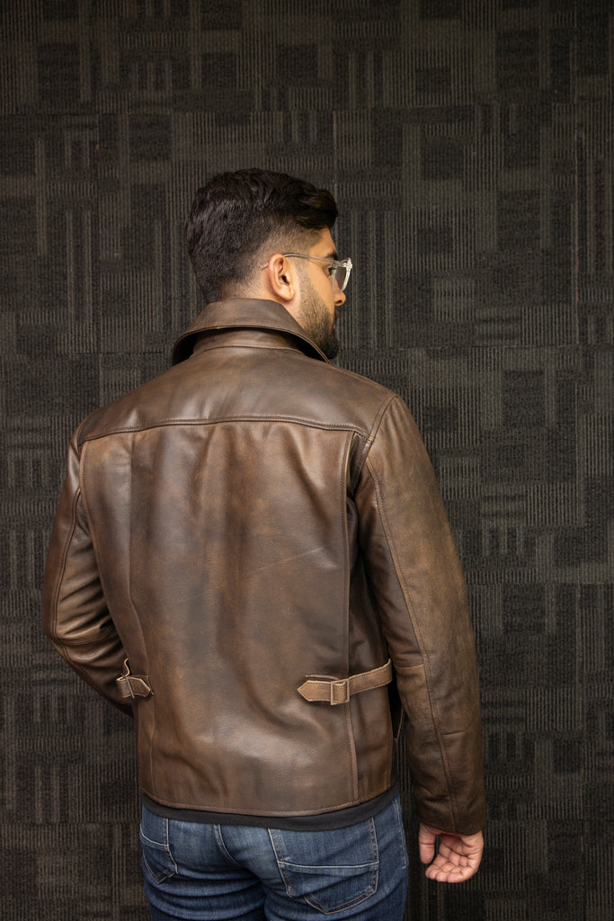Men Indiana Jones Genuine Cow Hide Leather Jacket Style - IND-TT-90