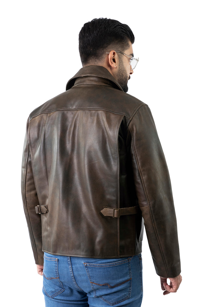 Men Indiana Jones Genuine Cow Hide Leather Jacket Style - IND-TT-90