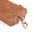 Real Leather Key Case Small Hanging Keychain Holder Zipper Pouch Wallet