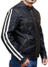 Men Resident Evil Leon Kennedy Distress Black Jacket Style - 517