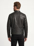 Men A-Fly Motorcycle Black Cowhide Real Leather Biker Jacket Style - 710