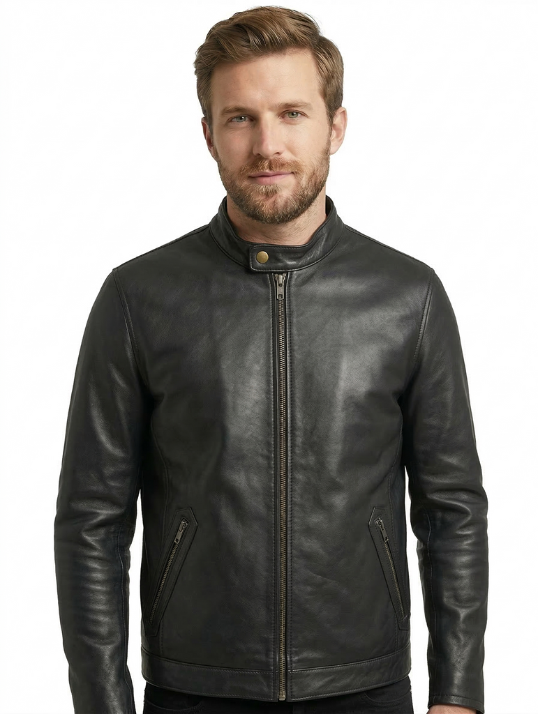 Men Alex Biker cafe racer Real Leather Jacket Style - 777