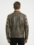 Men UKF4 Biker Vintage Cafe Racer Distressed Black Leather Jacket Style - 974