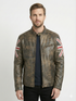 Men UKF4 Biker Vintage Cafe Racer Distressed Black Leather Jacket Style - 974