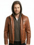 Men FVL Hooded Bomber Lambskin Leather Jacket Style - 1091