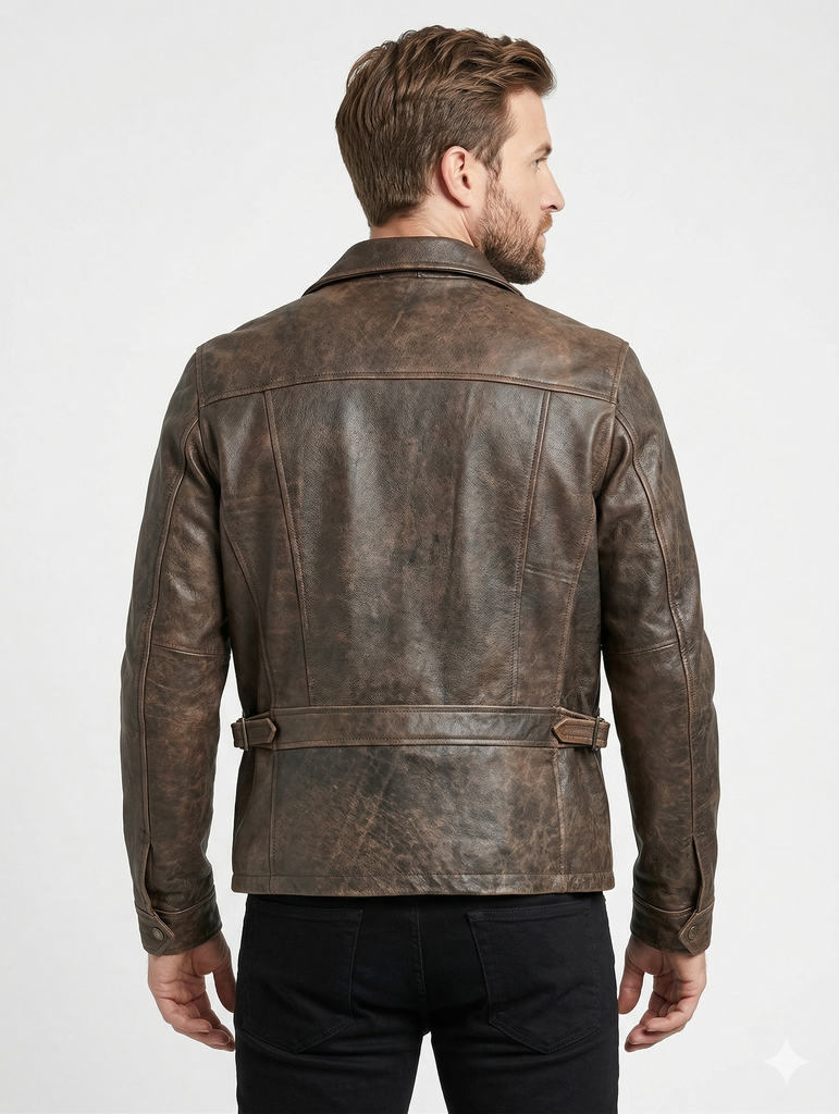 Men FTC Aviator Style Real Leather Jacket Style - 1003