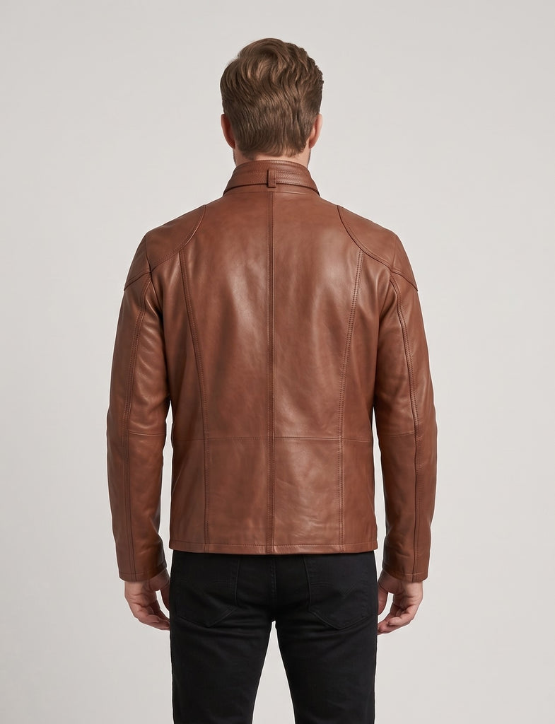 Men Fashionisto Real Leather Jacket Style - 558