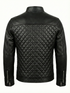 Men GW2 Biker Cafe Racer Dimond Quilted Leather Jacket Style - 786