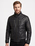 Men HST Real Soft Lambskin Bomber Leather Jacket Style - 1127