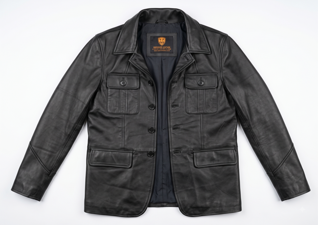 Men INDM Real Leather Coat Style - 909