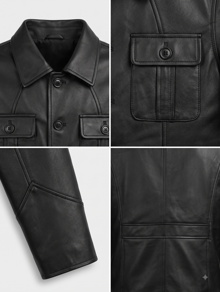 Men INDM Real Leather Coat Style - 909
