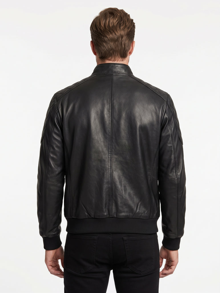 Men JM Real Leather Bomber Jacket Style - 935