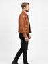 Men Japanes Classic Vintage Brando Utility Biker Real Leather Jacket Style - 1123