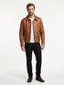 Men Japanes Classic Vintage Brando Utility Biker Real Leather Jacket Style - 1123