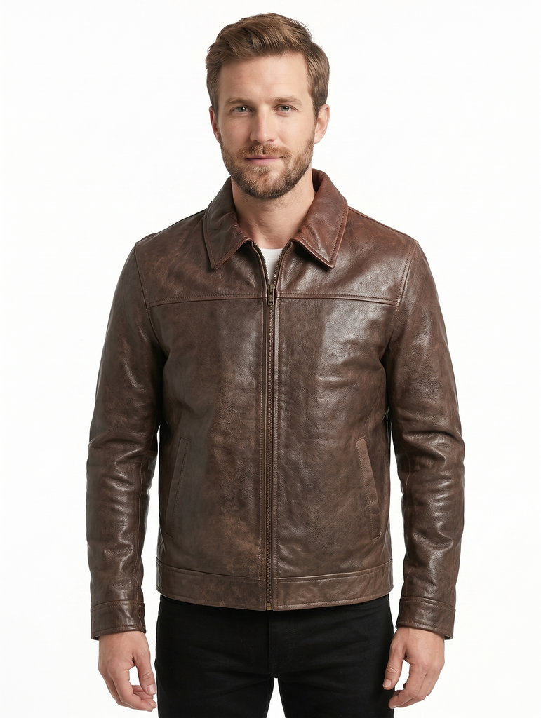 Men Kamco Biker Real Leather Jacket Style - 1174