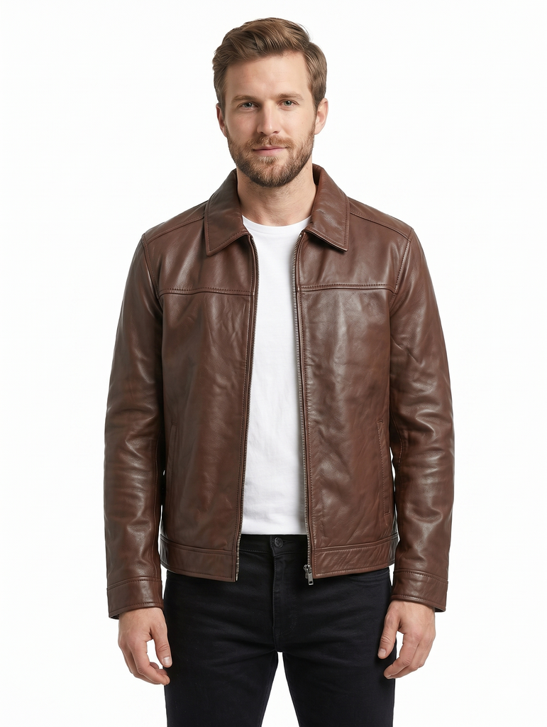 Men LFS Biker Real Leather Jacket Style - 1165