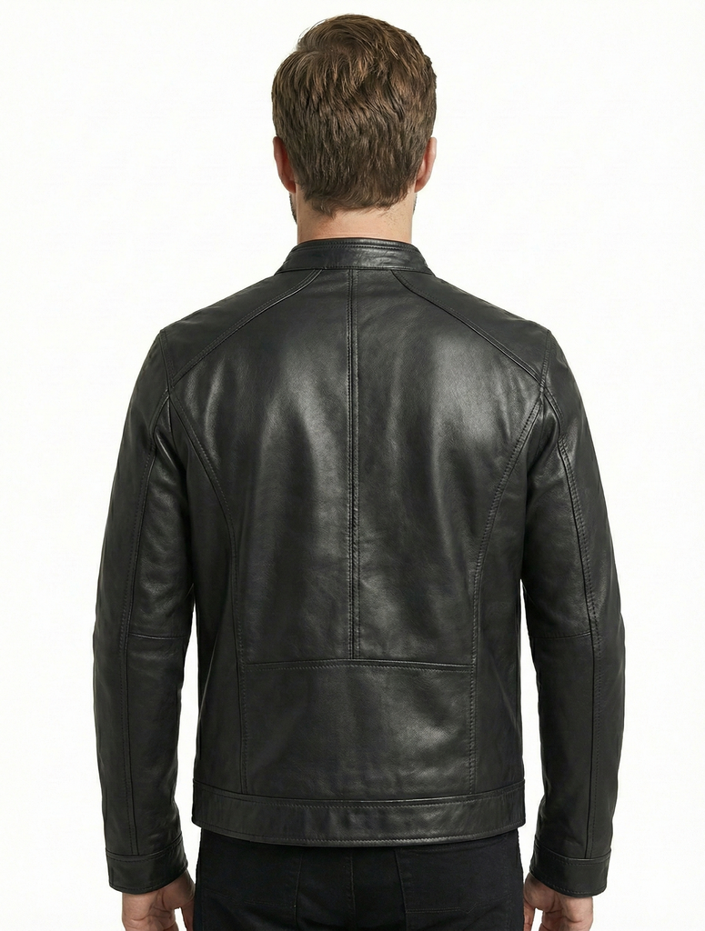 Men LHF Lambskin Biker Leather Jacket Style - 1182