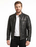 Men MBS Cafe Racer Biker Real Leather Jacket Style - 740
