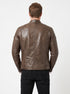 Men MPS Motorcycle Café Racer Real Leather Jacket Style - 1207