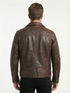 Mens Mapel Cafe Racer Distress Biker Leather Jacket Style - 781