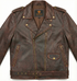 Mens Mapel Cafe Racer Distress Biker Leather Jacket Style - 781