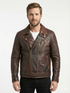 Mens Mapel Cafe Racer Distress Biker Leather Jacket Style - 781