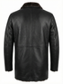 Men Moto Coat 3/4 Length with Artificial Shearling - Button Up Leather Coat Style - 1071
