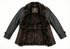 Men Moto Coat 3/4 Length with Artificial Shearling - Button Up Leather Coat Style - 1071