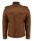Men Noda-4 Brown Real Leather Jacket Style - 971