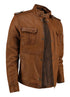 Men Noda-4 Brown Real Leather Jacket Style - 971