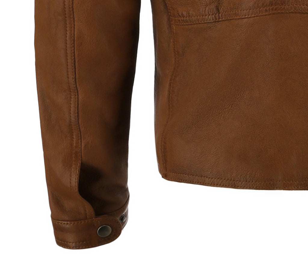 Men Noda-4 Brown Real Leather Jacket Style - 971