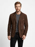 Men O-Land Brown Suede Casual Leather Blazer Coat Style - 535