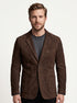 Men O-Land Brown Suede Casual Leather Blazer Coat Style - 535