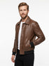 Men PLS Real Leather Bomber Jacket Style - 1204