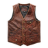 Tan Brown Biker Leather Vest